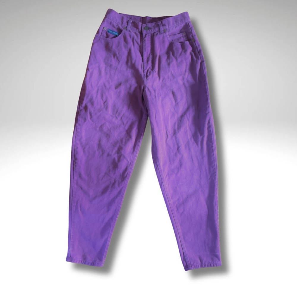 VTG Paris Sport Club Authentic Purple 100% Cotton High Rise Jeans